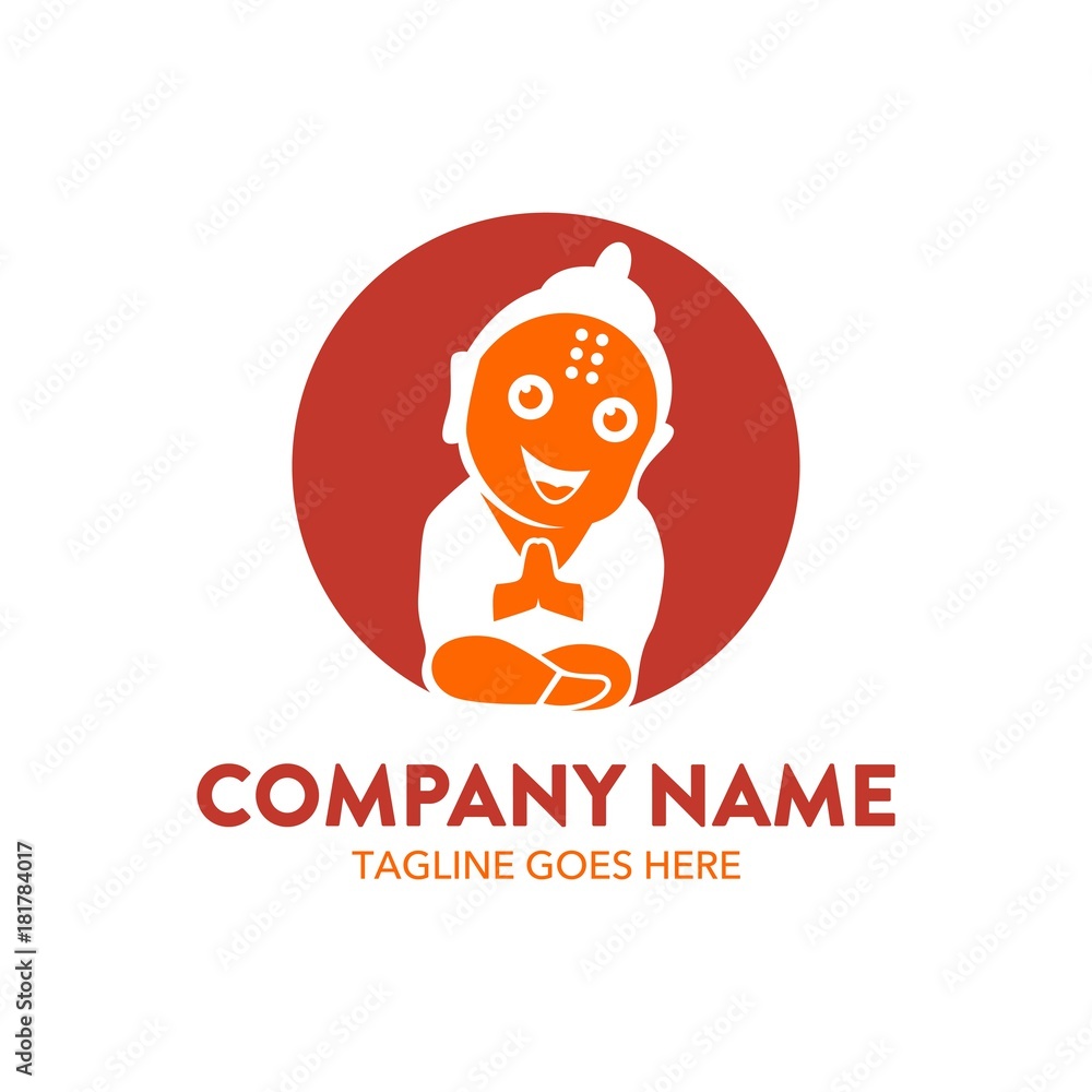 Obraz premium buddha logo template. illustration. vector. editable