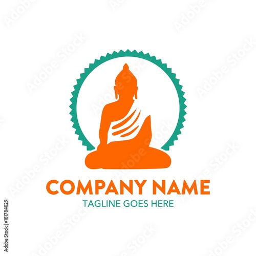 buddha logo template. illustration. vector. editable
