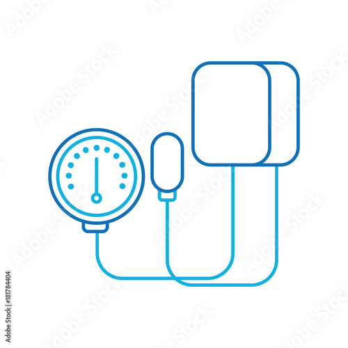 medical tonometer for measuring blood pressure isolated on white background vector illustration