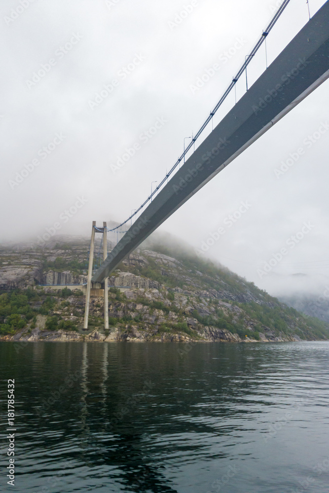 Fototapeta premium The road from Stavanger to Preikestolen through the fjords