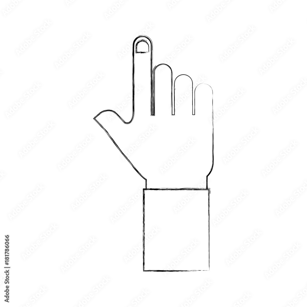 Obraz premium hand pointer gesture symbol icon vector illustration