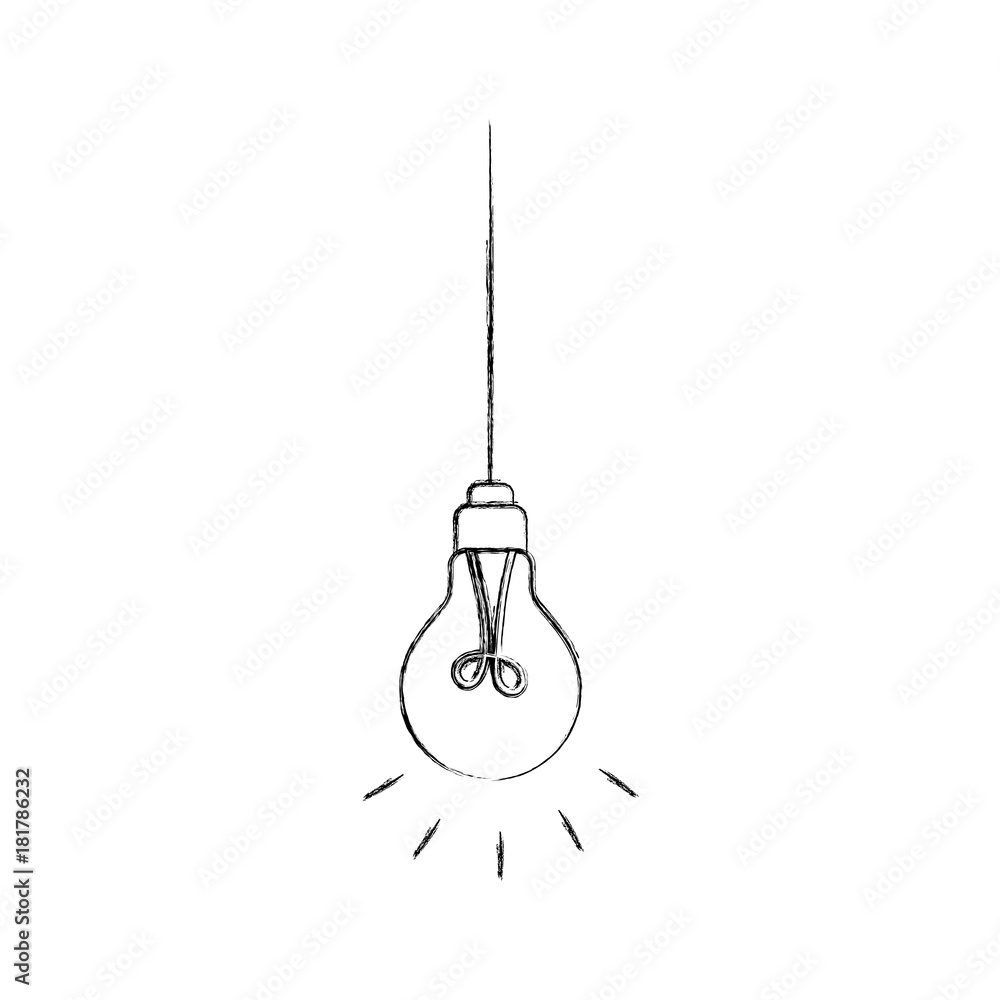 hanging light bulb efficient electric vector illustration hanging light bulb efficient electric vector illustration
