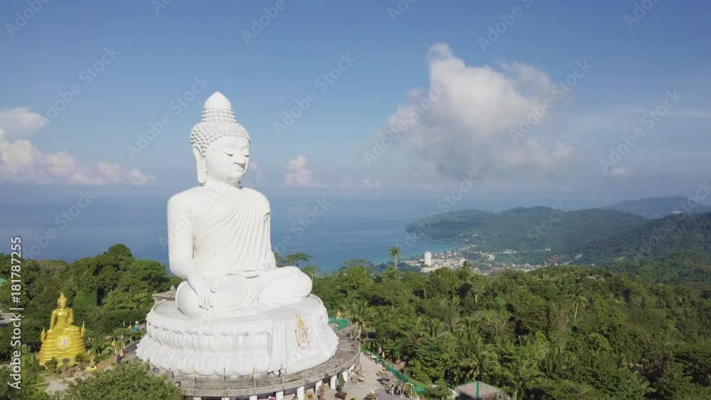 Phuket big Buddha at sunset time from big Buddha viewpoint can see around Phuket island Phuket big Buddha at sunset time from big Buddha viewpoint can see around Phuket island