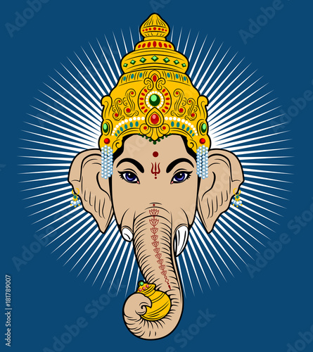 Portrait of the deity of Ganesha