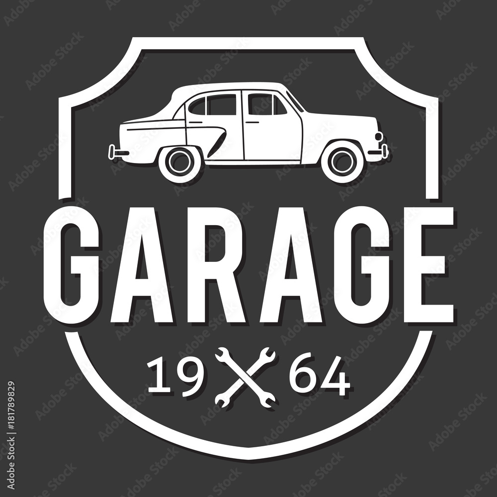 Obraz premium Garage badge. Car repair logo