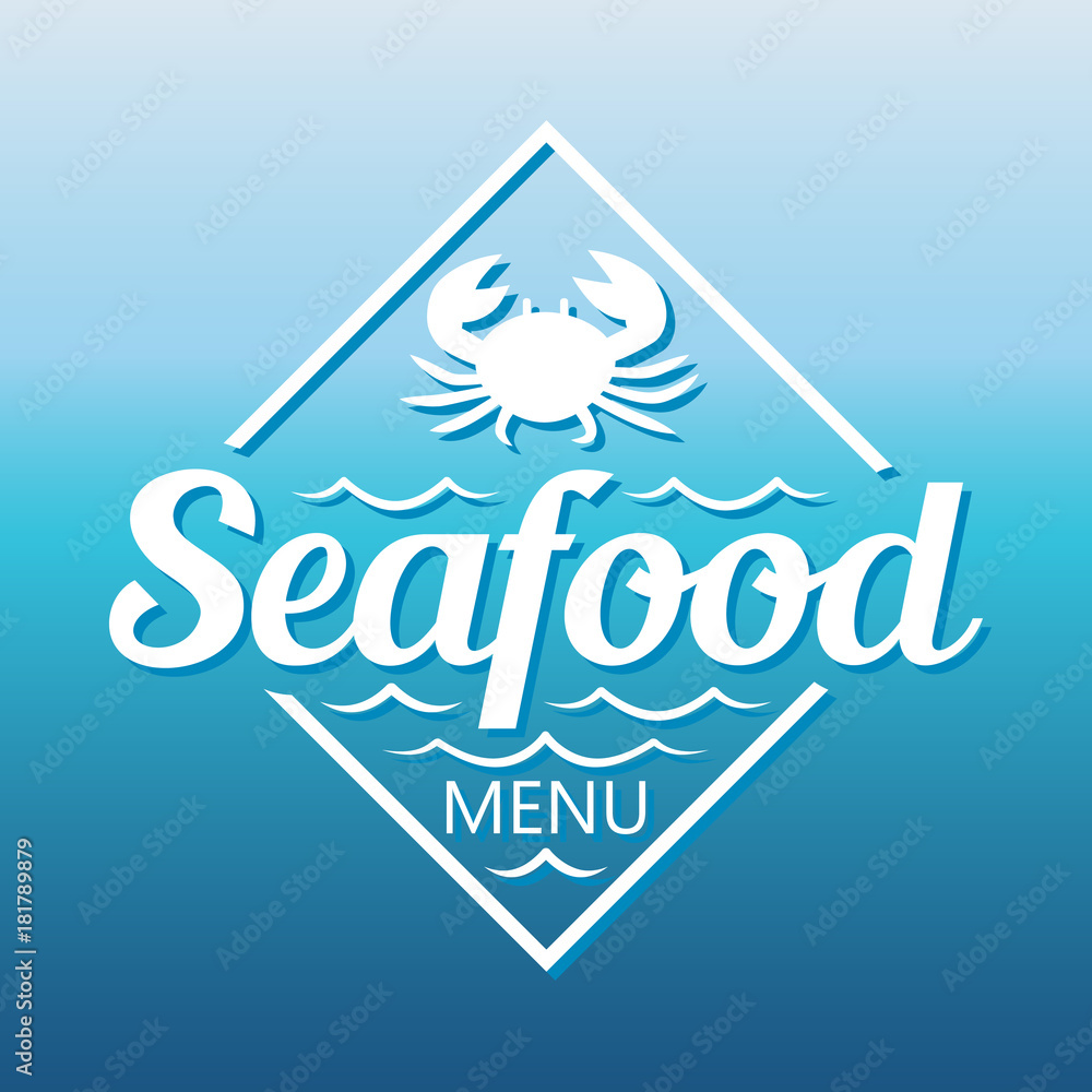 Seafood menu Fish And Grill Label/Badge