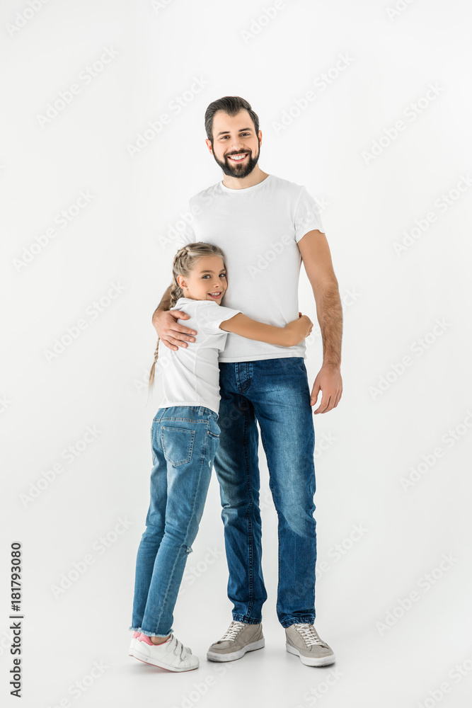 happy father and daughter happy father and daughter