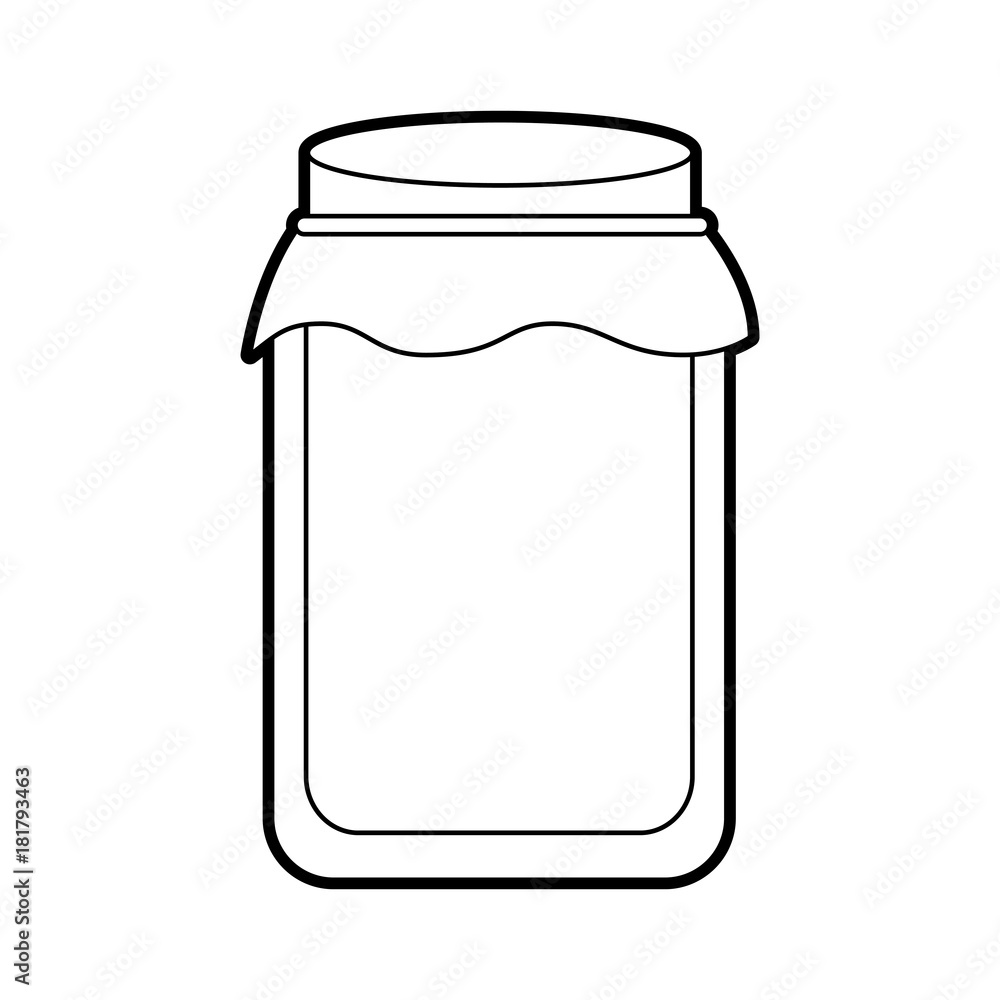 glass jar with cap filled with honey vector illustration glass jar with cap filled with honey vector illustration