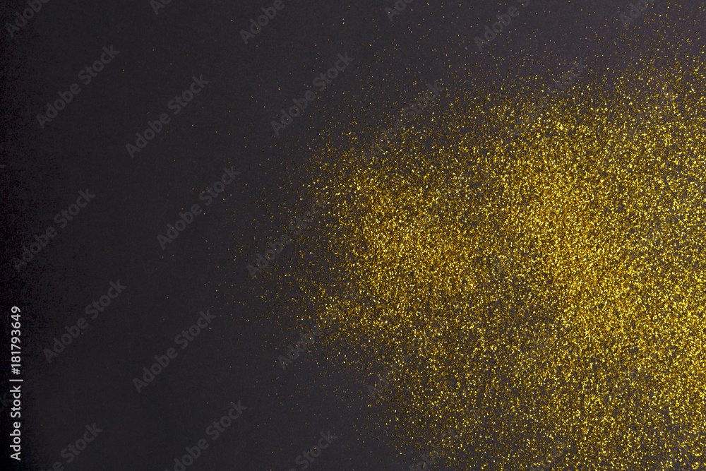 Fototapeta premium Golden glitter sand texture, abstract background.