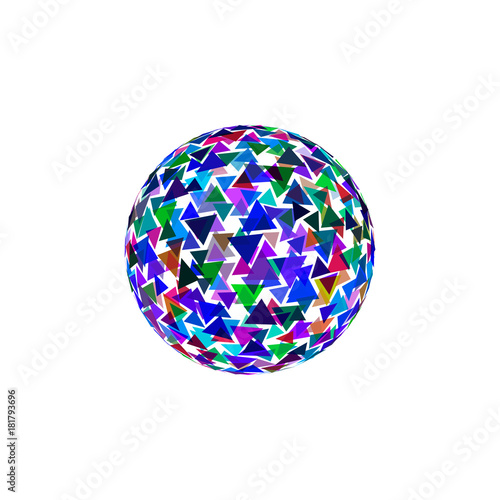 Abstract polygonal broken s...