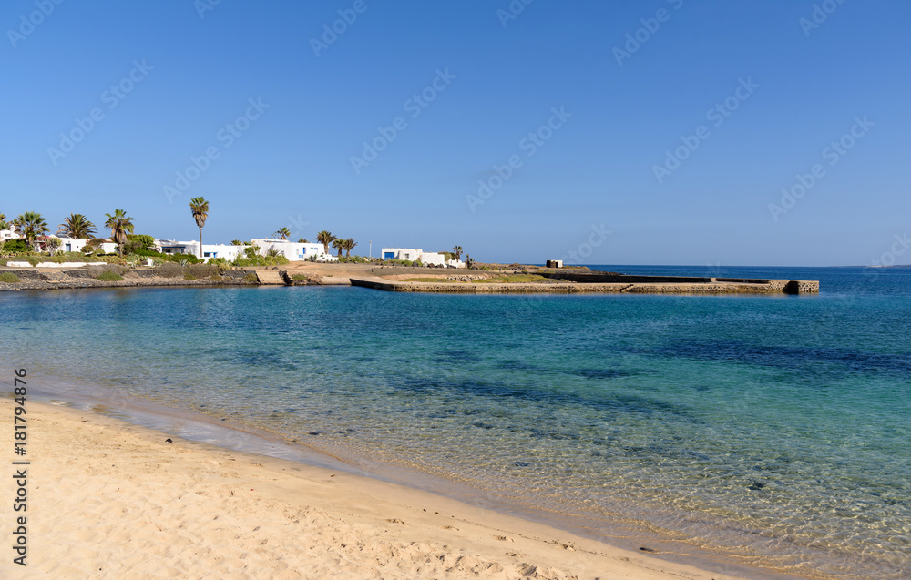 Obraz premium Pedro Barba beach in La Graciosa island, Canary islands, Spain