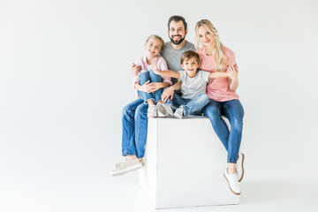happy young family