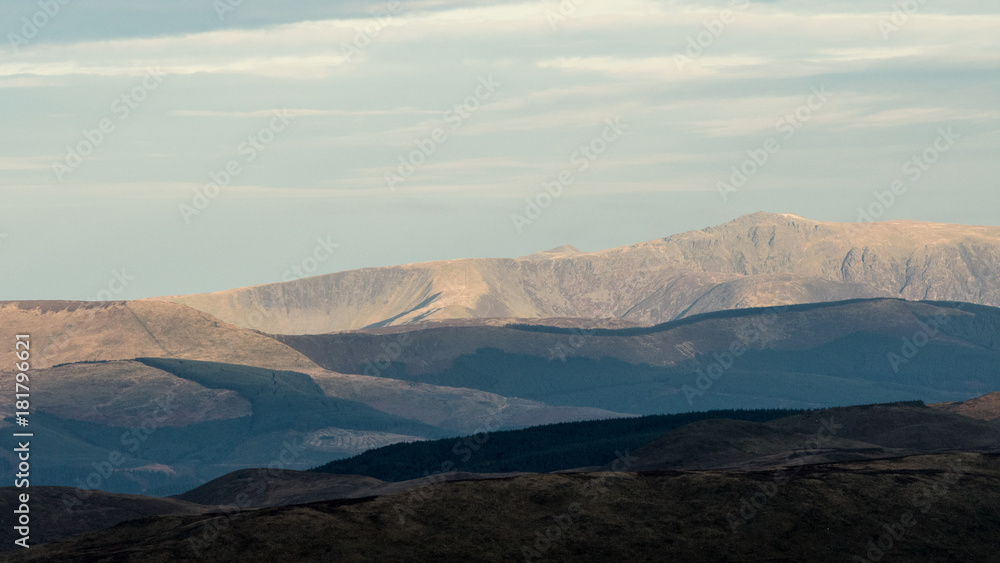 Welsh sunrise mountaints