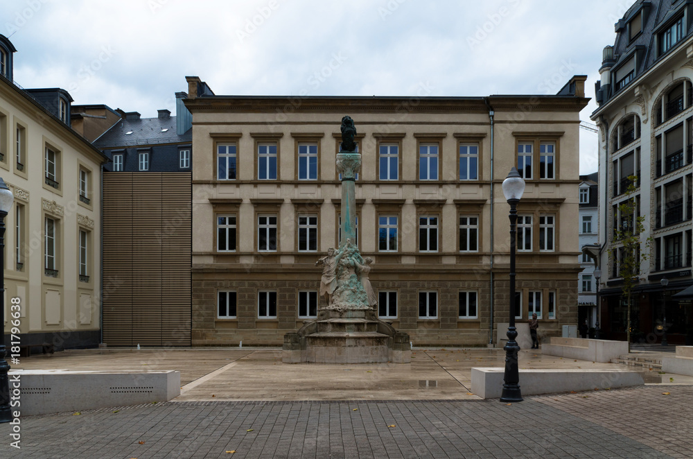 Monument of Dicks and Lentz in Luxembourg City, Luxembourg