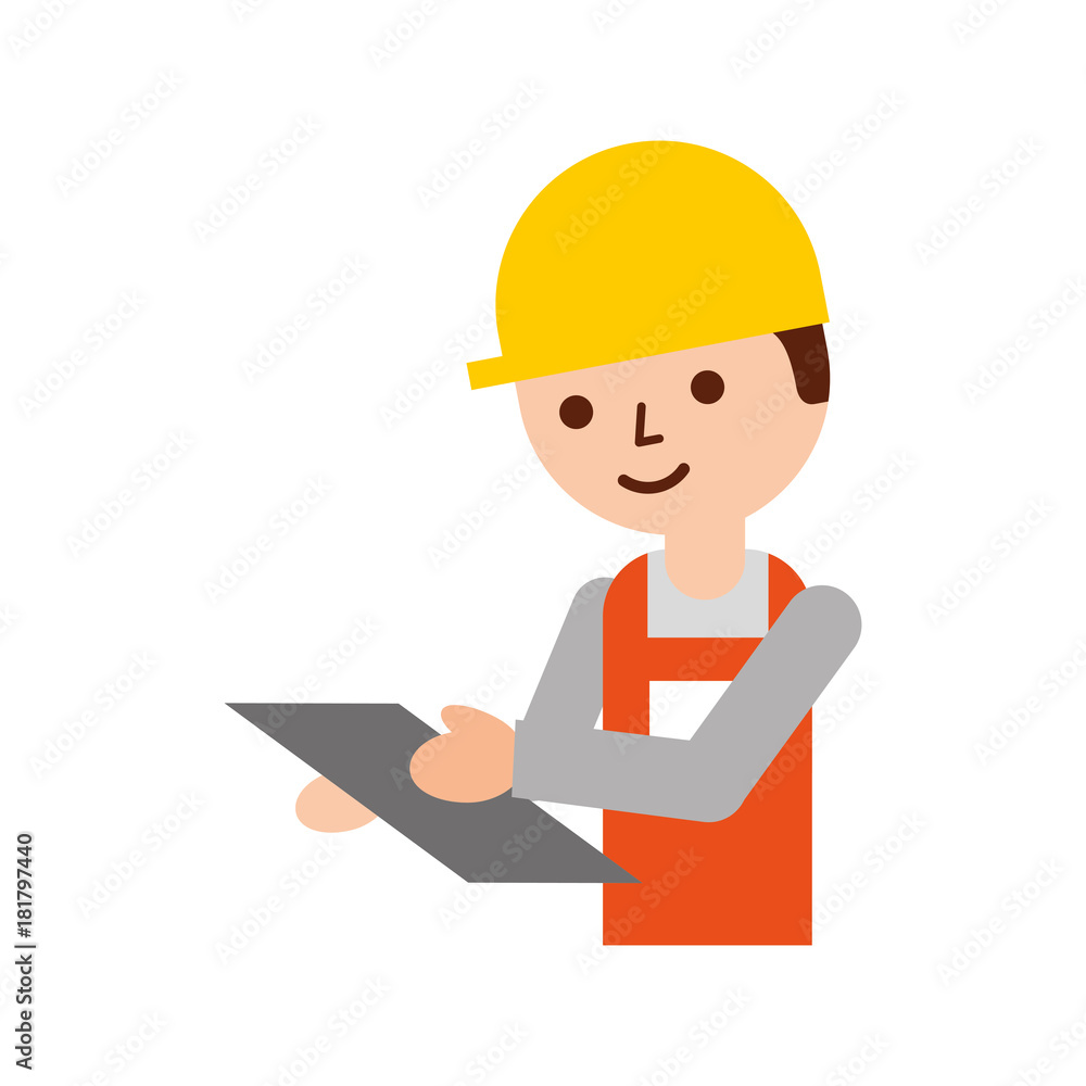 worker logistic delivery with clipboard in hands and uniform vector illustration worker logistic delivery with clipboard in hands and uniform vector illustration