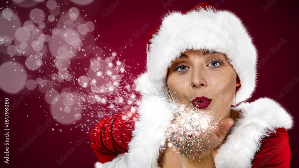 santa claus woman and x mas time santa claus woman and x mas time
