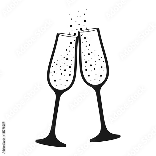 champagne glass isolated icon