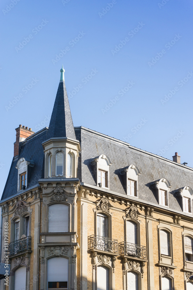 Antique building view in Old Town Mulhouse,France