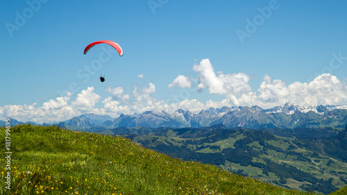 Paragliding over Mt. Rigi in Switzerland