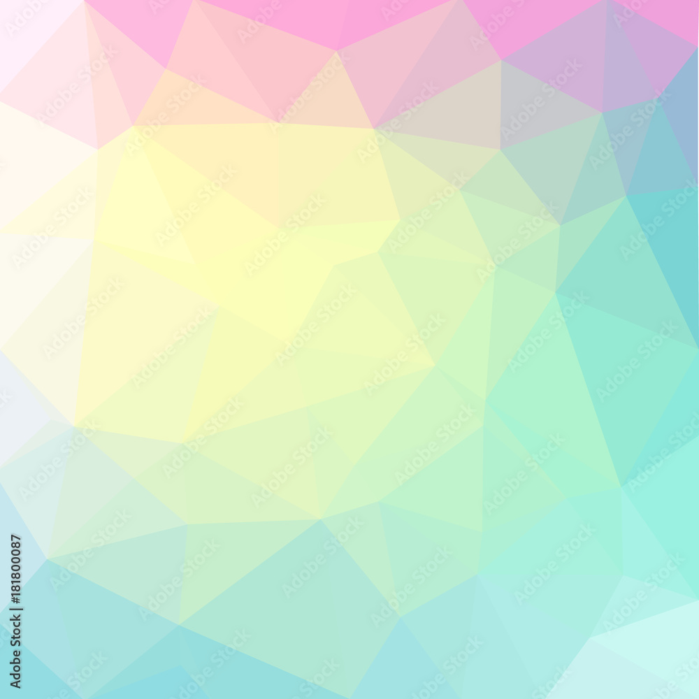 Obraz premium Light pastel color vector Low poly crystal background. Polygon design pattern. Low poly illustration background.