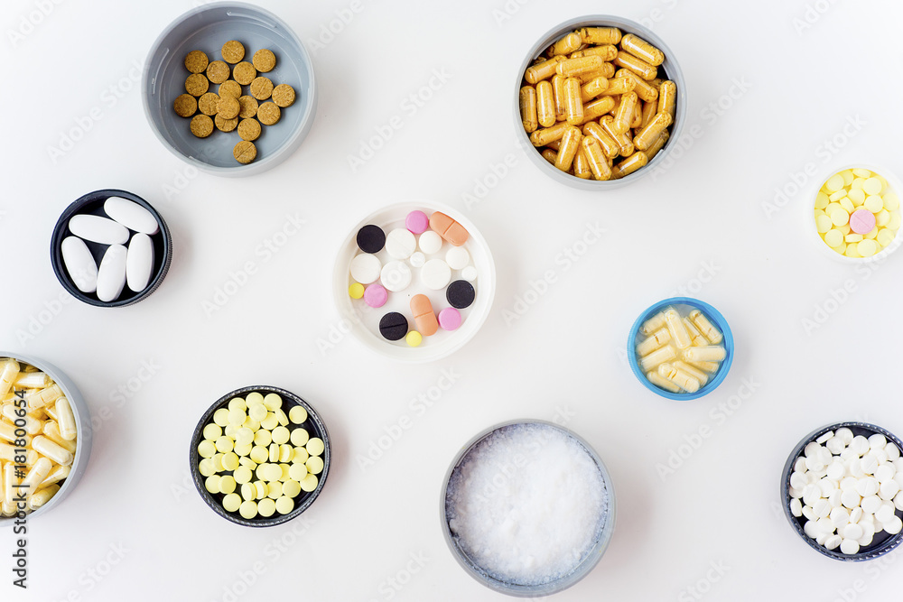 A lot of colorful pills A lot of colorful pills