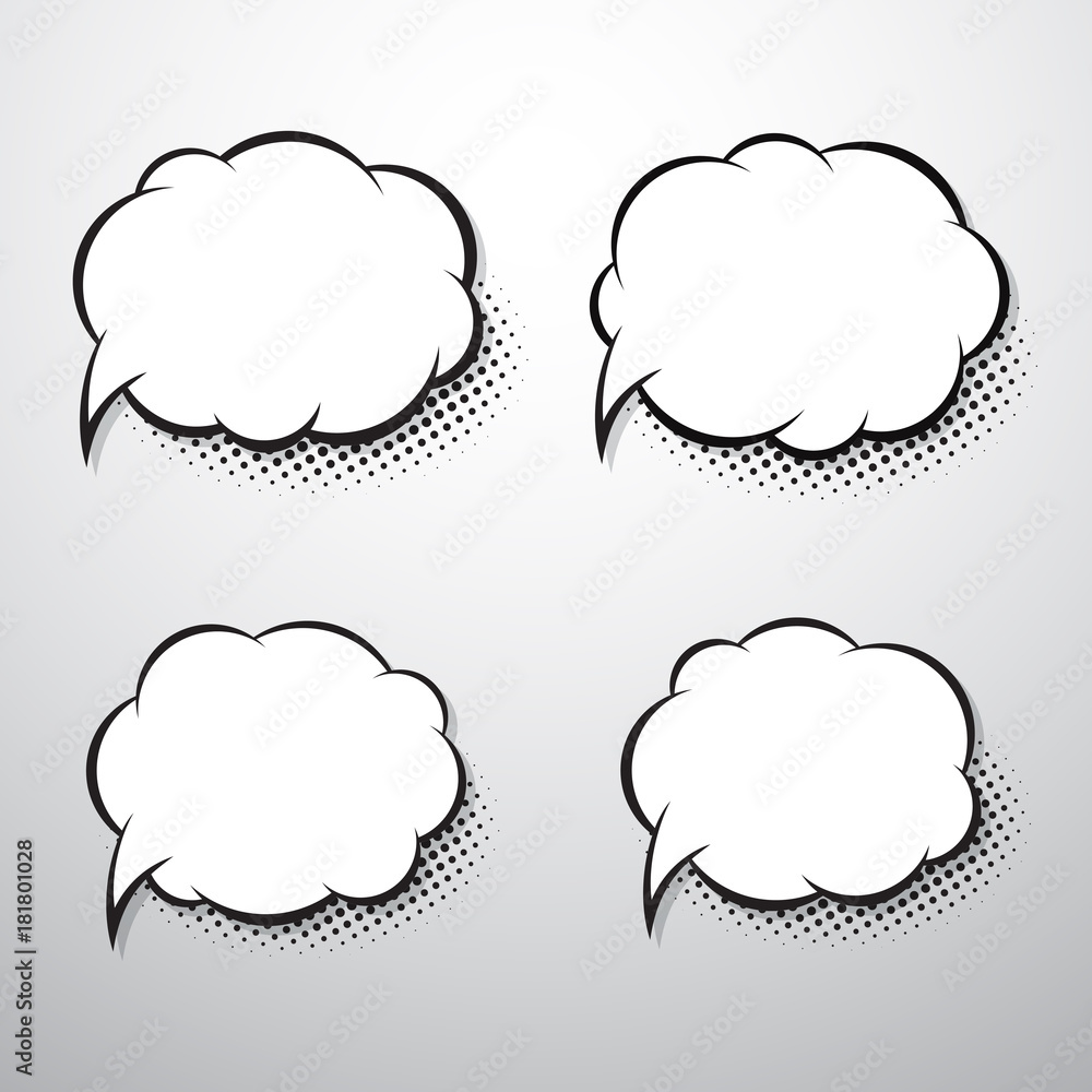 Comic speech bubbles for text. Vector illustration Comic speech bubbles for text. Vector illustration
