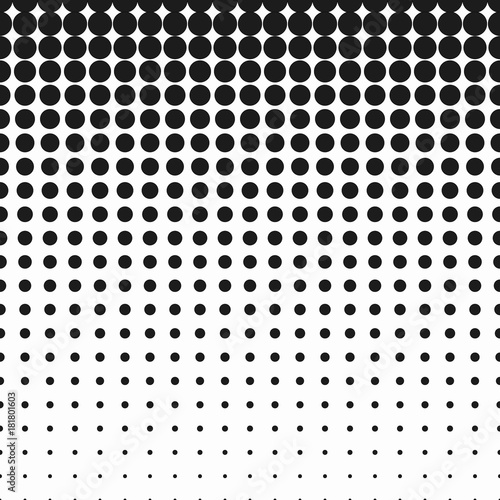 Vector halftone dots. Circle halftone element, monochrome abstract graphic