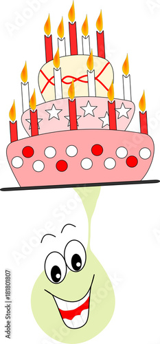 Torte mit Kerzen zum Geburtstag / Jubiläum