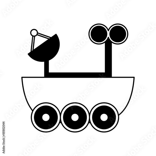 Space explorer car icon vector illustration design