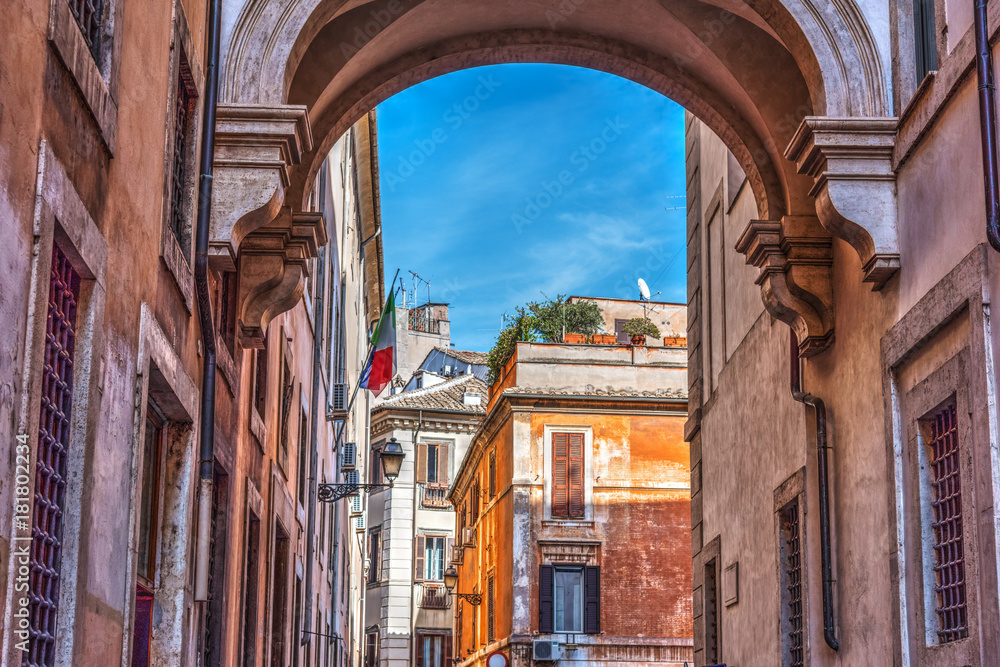 Picturesque arch in Rome