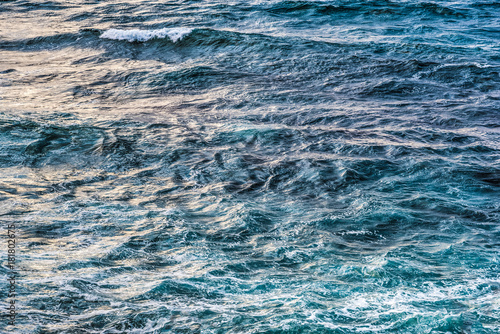 Close up of rough sea in Sardinia