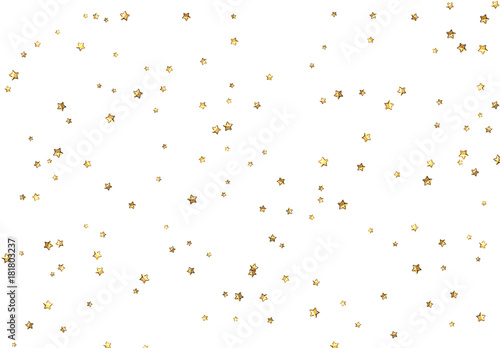 Vector magic gold stars on white background