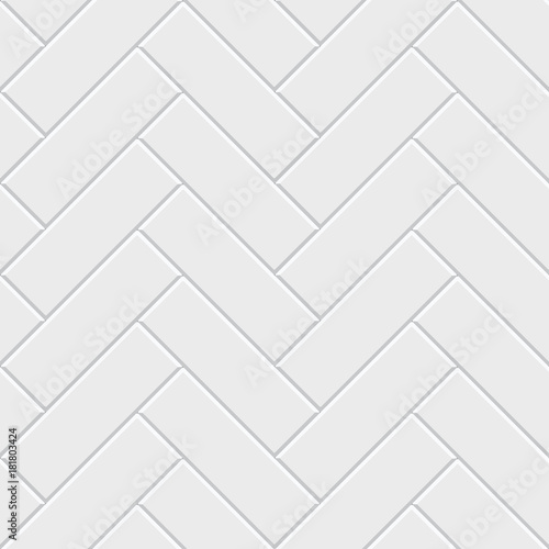 White herringbone parquet seamless pattern. Classic endless floor decoration
