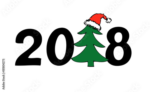 2018 mit Weihnachtsbaum