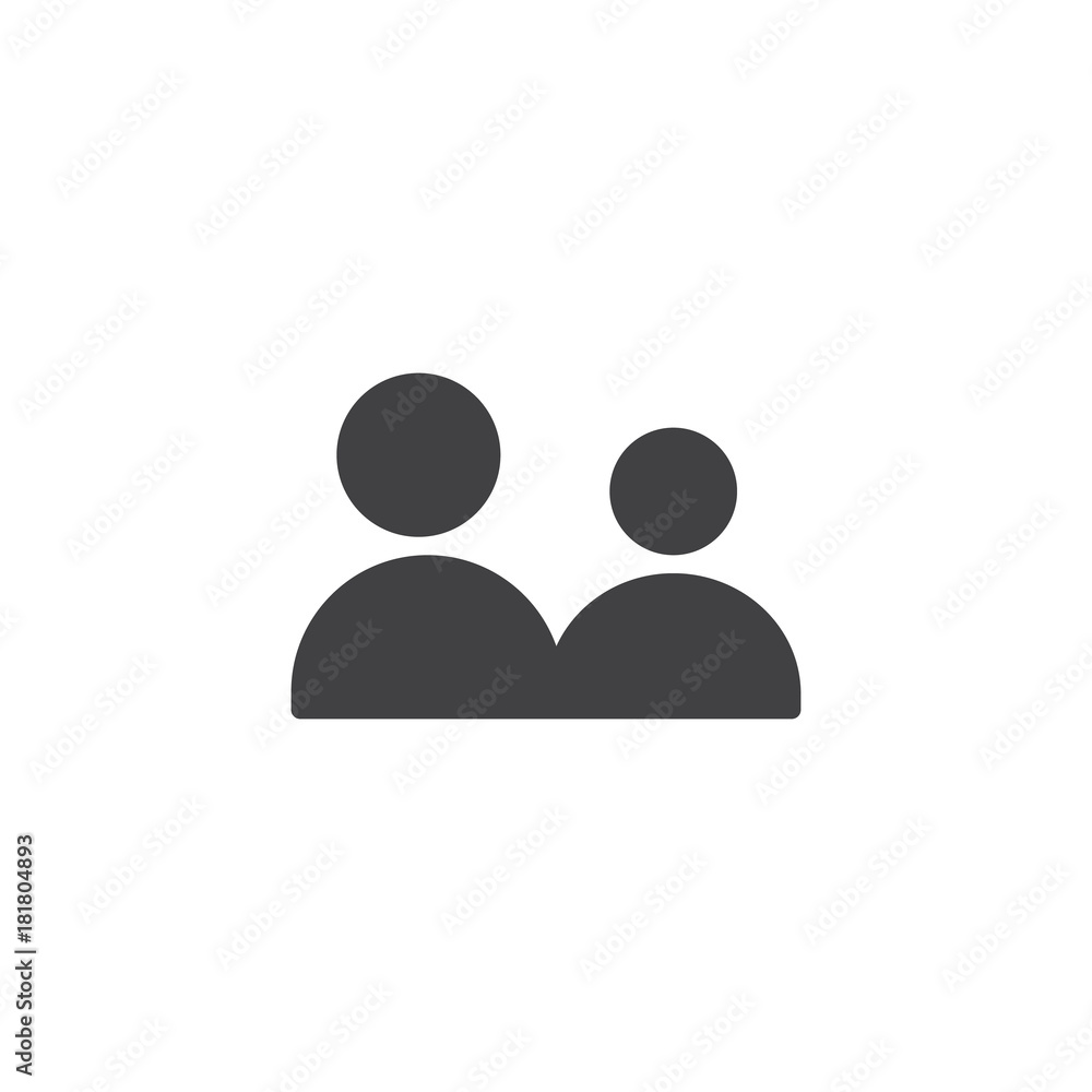 Add user group icon vector, filled flat sign, solid pictogram isolated on white. Friends team people symbol, logo illustration. Add user group icon vector, filled flat sign, solid pictogram isolated on white. Friends team people symbol, logo illustration.