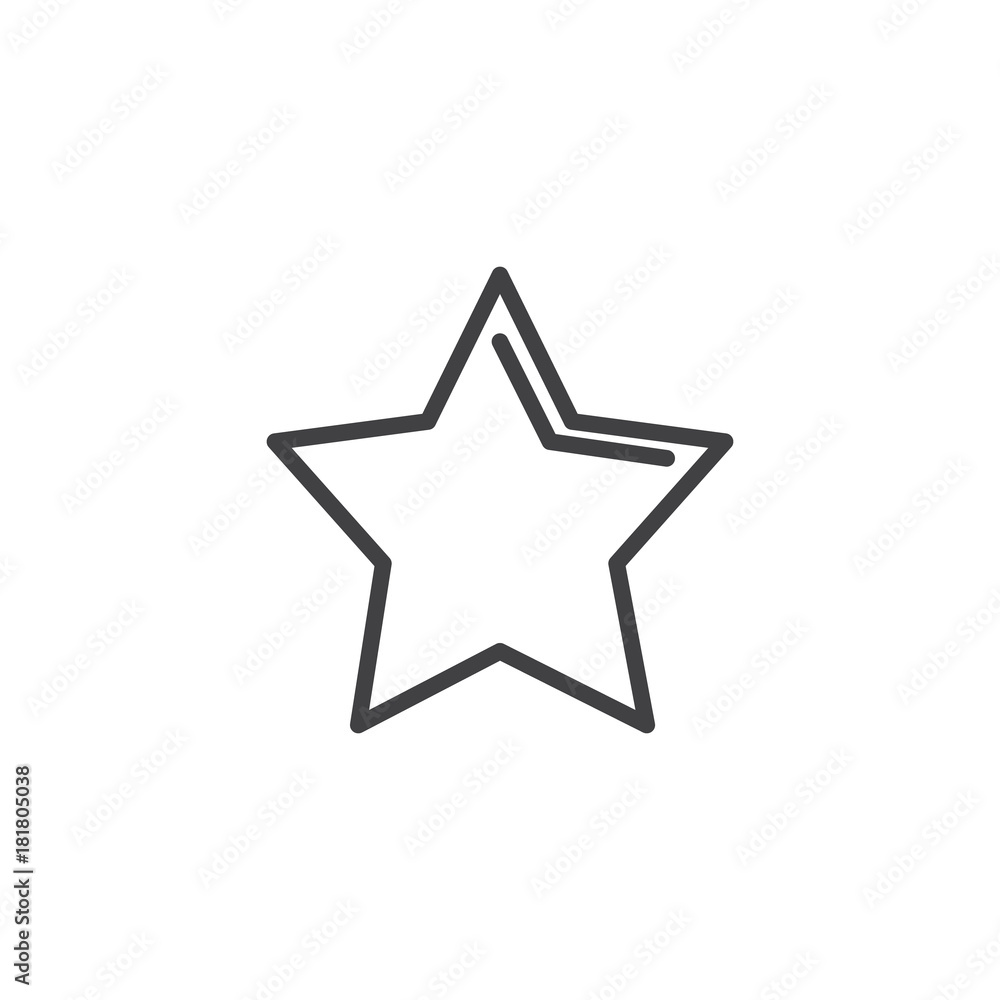 Star, favorite line icon, outline vector sign, linear style pictogram isolated on white. Symbol, logo illustration. Editable stroke Star, favorite line icon, outline vector sign, linear style pictogram isolated on white. Symbol, logo illustration. Editable stroke
