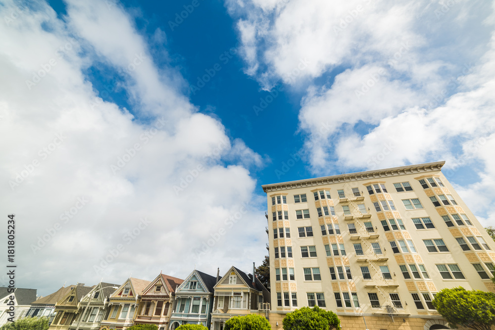 World famous Painted Ladies in Alamo square