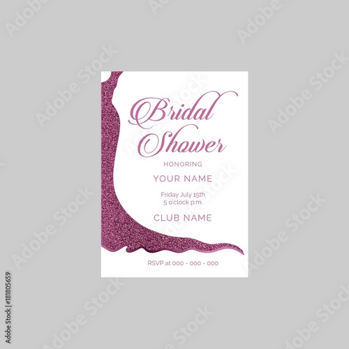 Bridal shower vector invitation
