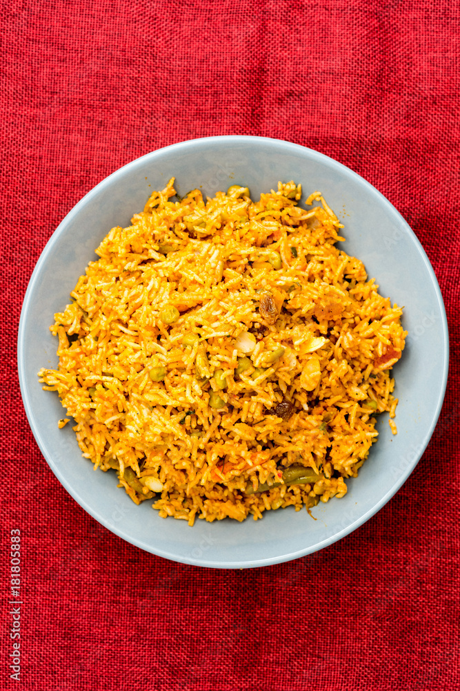 Tasty Indian food basmati rice on a plate Tasty Indian food basmati rice on a plate