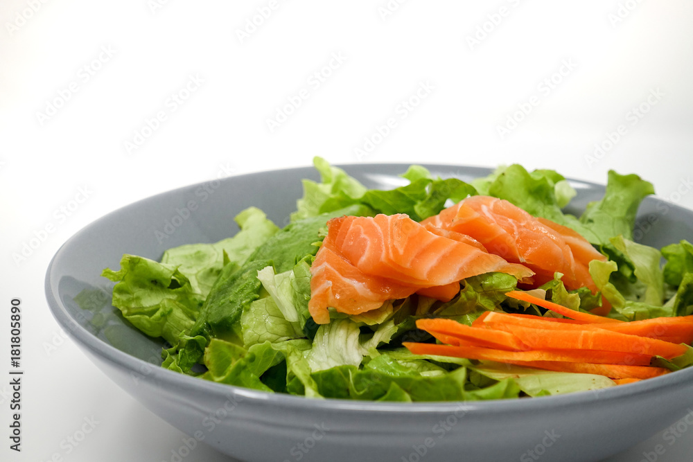 raw fish salad and vegetables fruit raw fish salad and vegetables fruit