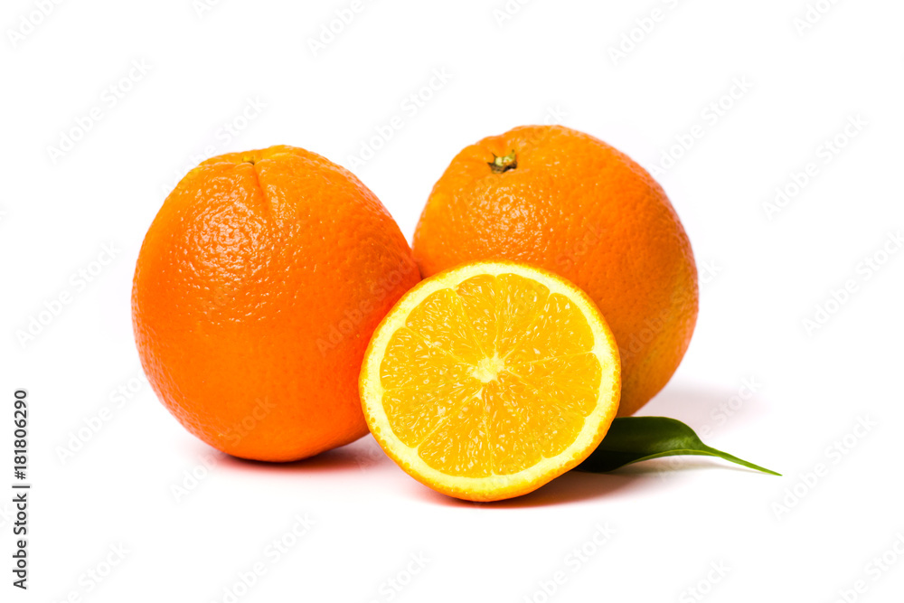 Oranges isolated on white background Oranges isolated on white background