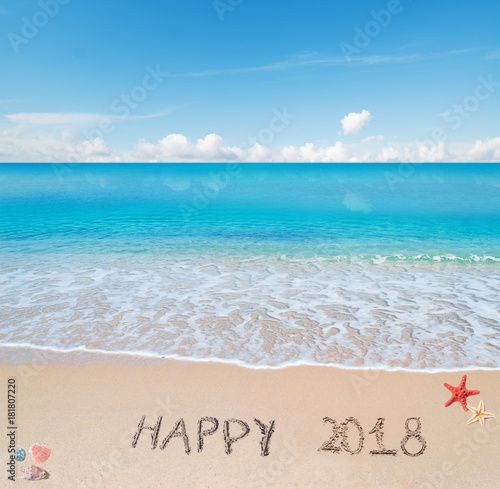 happy 2018 in the sand
