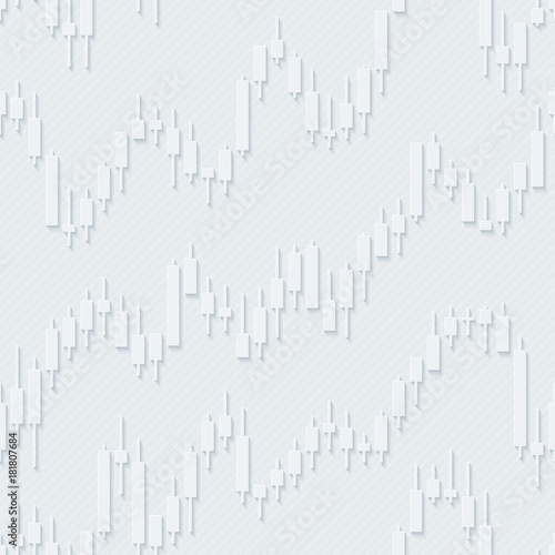 Japan candlestick financial charts seamless pattern.