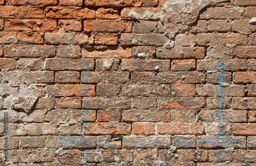 background of red bricks wall