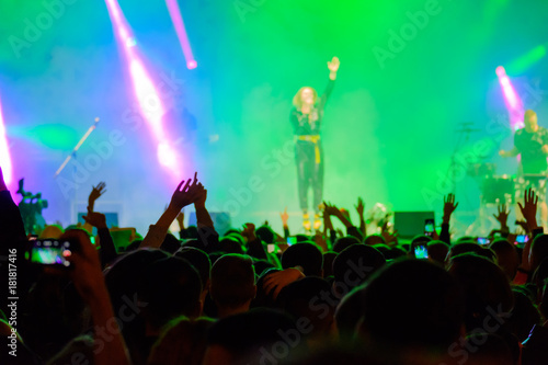 Audience cheering at live concert © Anton Gvozdikov