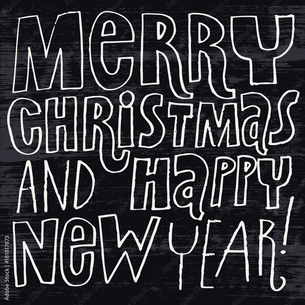 Merry Christmas and Happy New Year emblem Merry Christmas and Happy New Year emblem