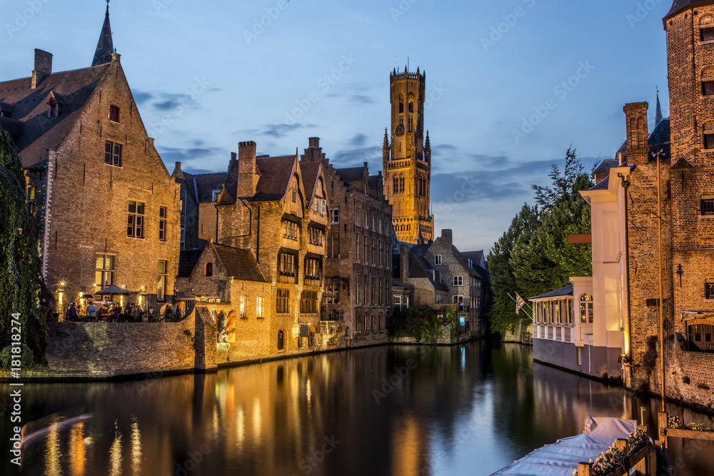 Night view of old Brugges