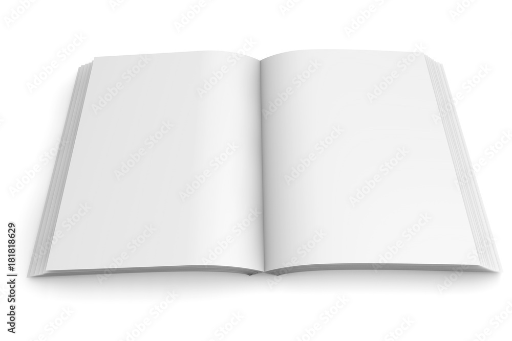Open book blank pages mock-up template. Open book blank pages mock-up template.