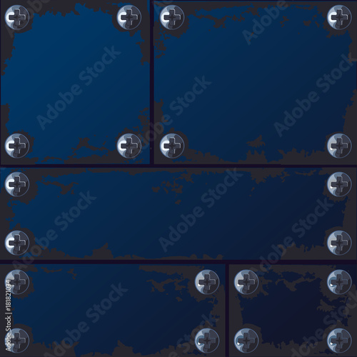 Seamless texture made of metal plates