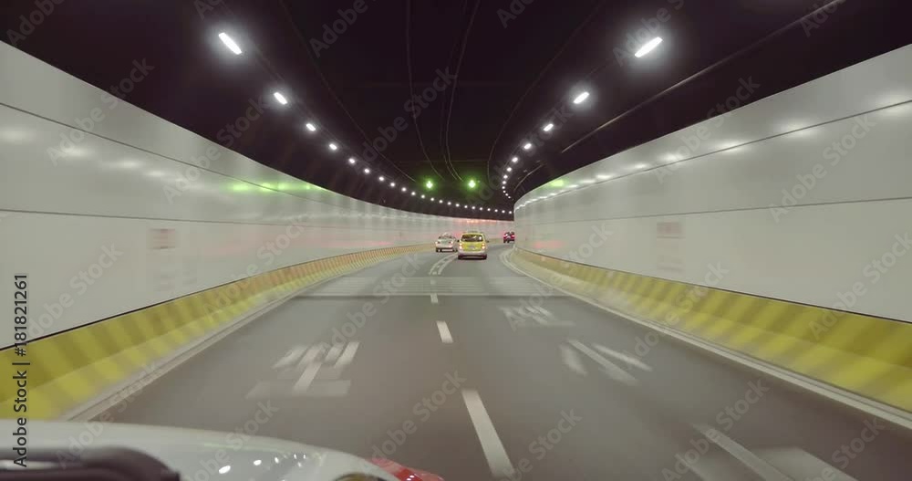 SHANGHAI, CHINA – JUNE 2016 : Video shot in Central Shanghai underground tunnel SHANGHAI, CHINA – JUNE 2016 : Video shot in Central Shanghai underground tunnel
